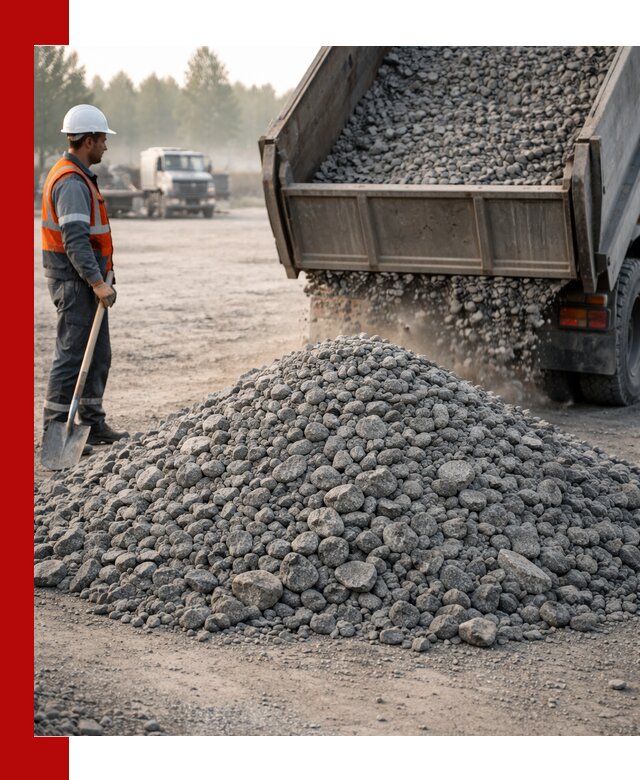 Гранитный щебень фракции 100–201 для строительства в Белгороде