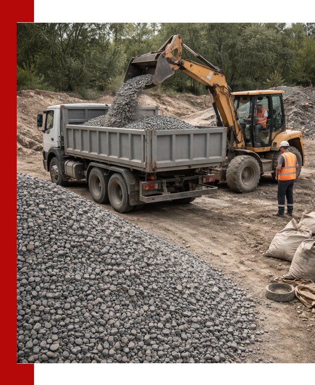 Доставка гравийного щебня в Белгороде оптом и в розницу