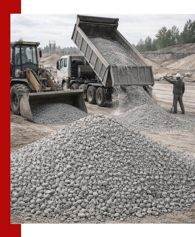 Доставка известнякового щебня фр. 5–20 в Белгороде