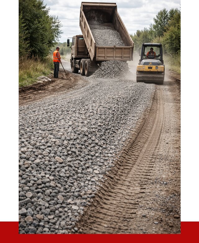 Щебень для отсыпки дороги в Белгороде от 2804 р. ПРОНЕРУДБлг