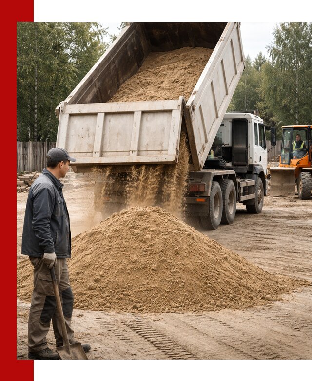 Доставка и продажа песка с разгрузкой в Белгороде