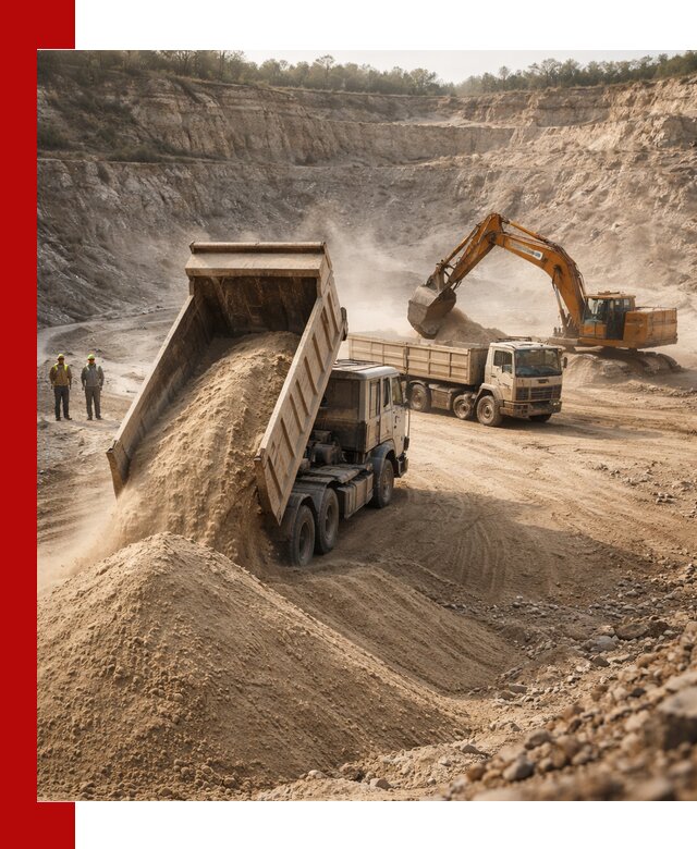 Карьерный песок навалом с доставкой в Белгороде