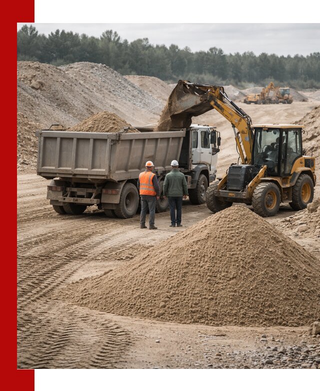 Карьерный среднезернистый песок с доставкой в Белгороде