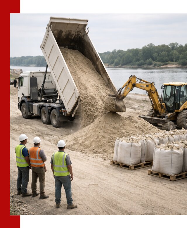Доставка речного песка в Белгороде самосвалами и погрузкой
