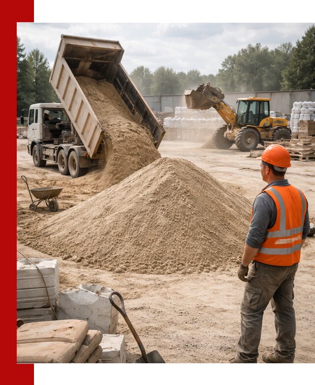 Доставка строительного песка с самосвалом в Белгороде