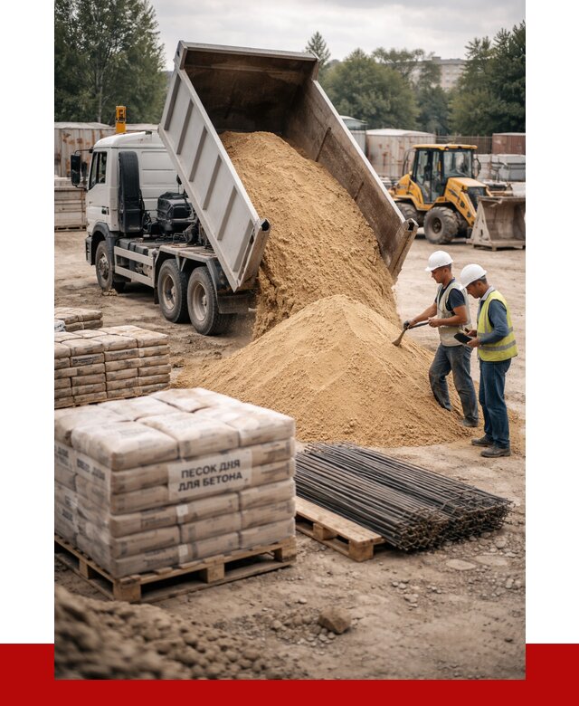 Песок для бетона в Белгороде от 2597 р. с доставкой, ПРОНЕРУДБлг