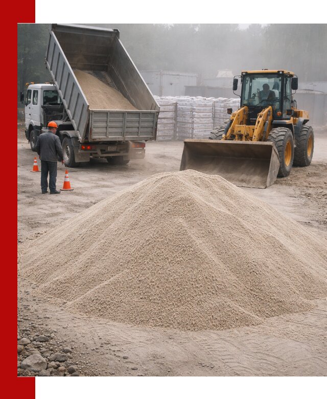 Кварцевый песок фракция 0–8 для стройработ в Белгороде