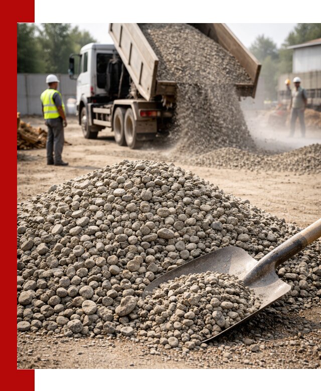 Доставка гравия фракции 20-40 в Белгороде с самосвалами