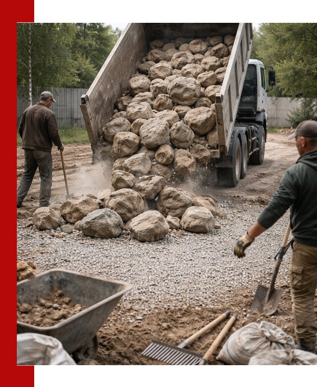 Доставка и укладка булыжника в Белгороде