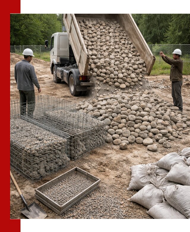 Камень для габионов фракция 70–151 в Белгороде