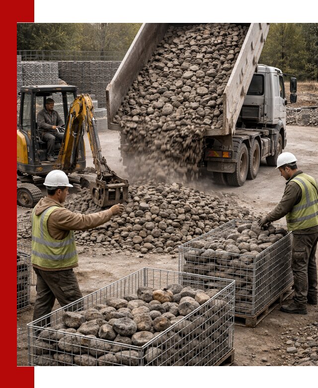 Камень для габионов фракция 100–201 в Белгороде