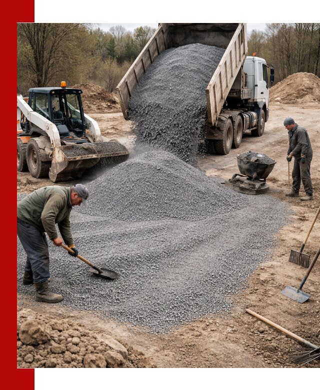 Отсев для подсыпки в Белгороде — доставка и подсыпка на участок