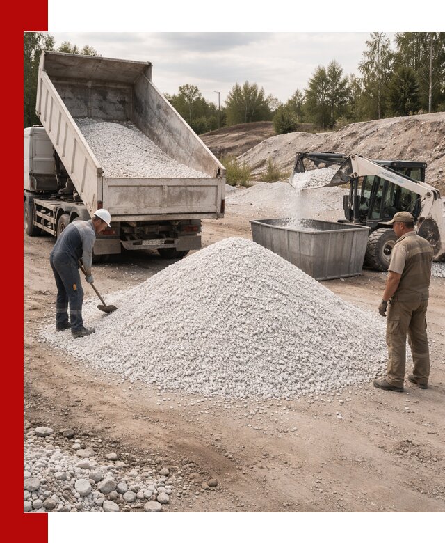 Доставка и продажа белой мраморной крошки в Белгороде