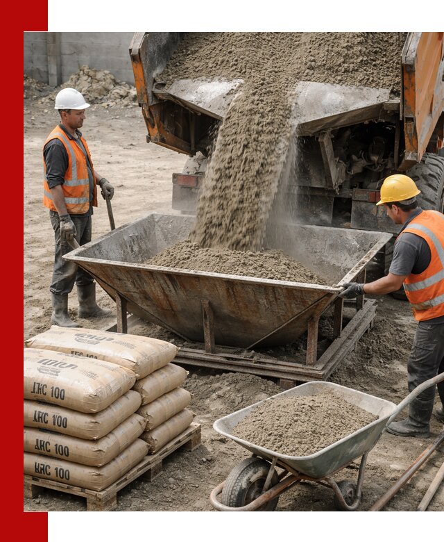 Доставка цементно-песчаной смеси М100 в Белгороде