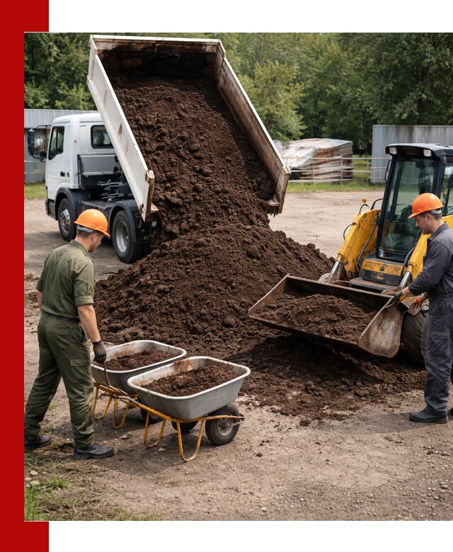 Доставка торфо-земляной смеси в Белгороде для огорода и ландшафта