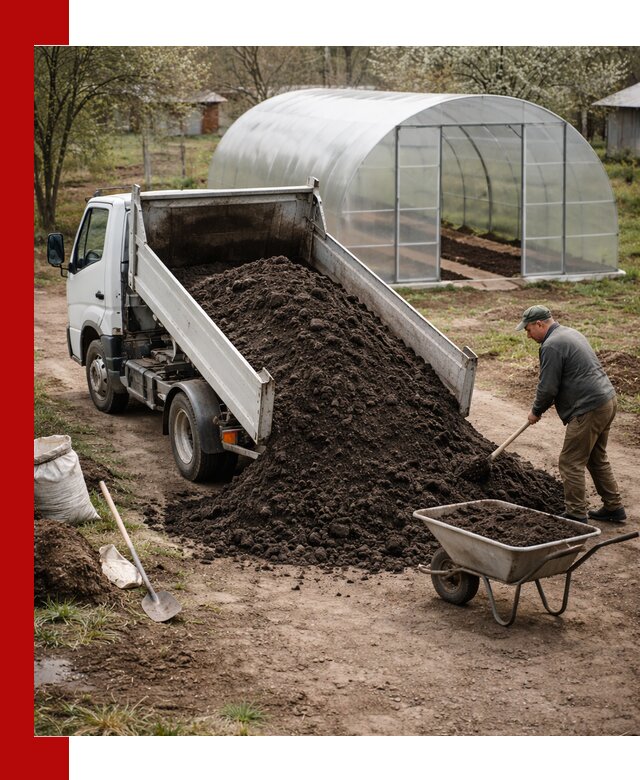 Чернозем для теплицы с доставкой в Белгороде