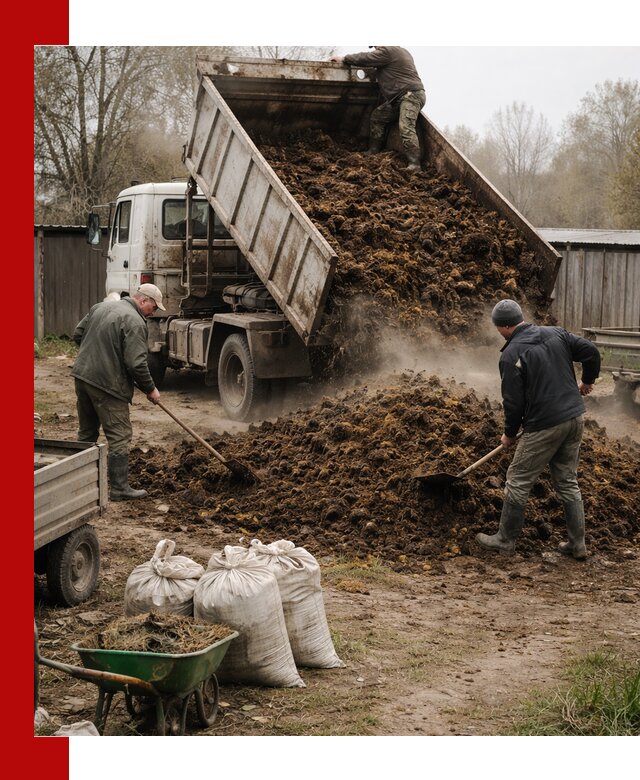 Доставка коровьего навоза самосвалом в Белгороде