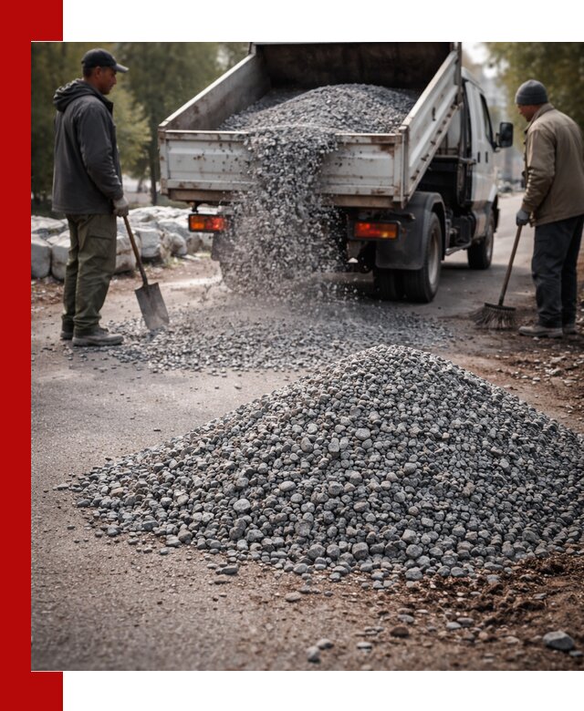 Гранитная крошка для посыпки дорог и тротуаров в Белгороде