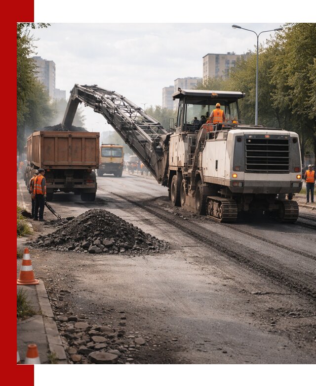 Фрезерованный асфальт в Белгороде — удаление и вывоз старого покрытия