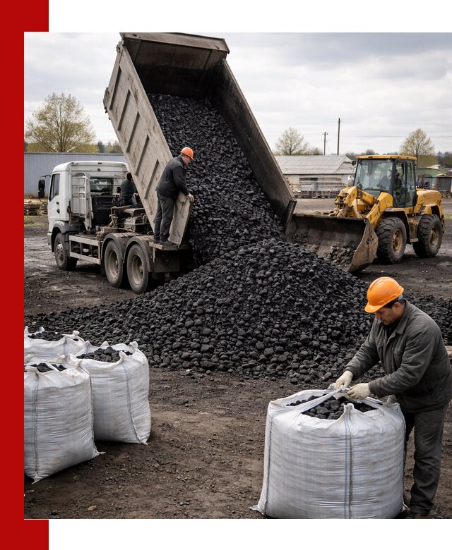 Доставка каменного угля в Белгороде оптом и в розницу