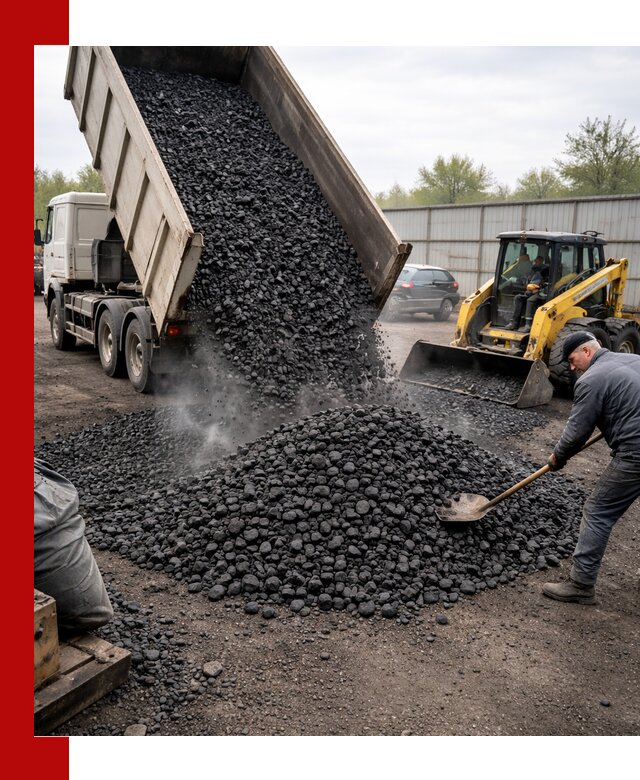 Доставка угля орех в Белгороде оптом и в розницу