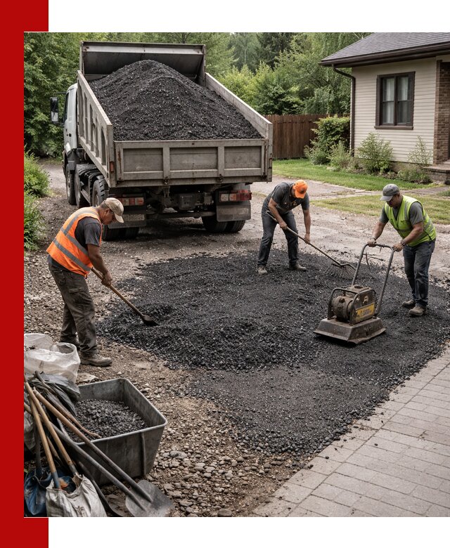 Асфальтовая крошка для двора с доставкой в Белгороде
